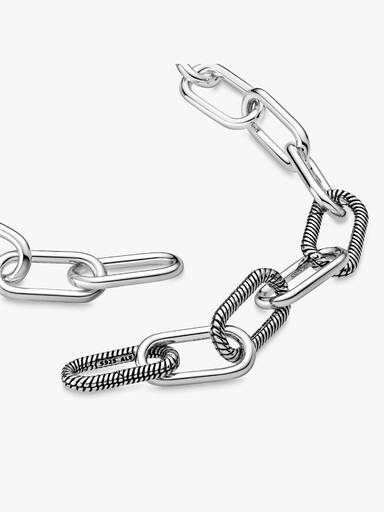 Sterling silver medium link necklace