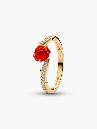 Anel Rosa Encantada de A Bela e a Fera da Disney