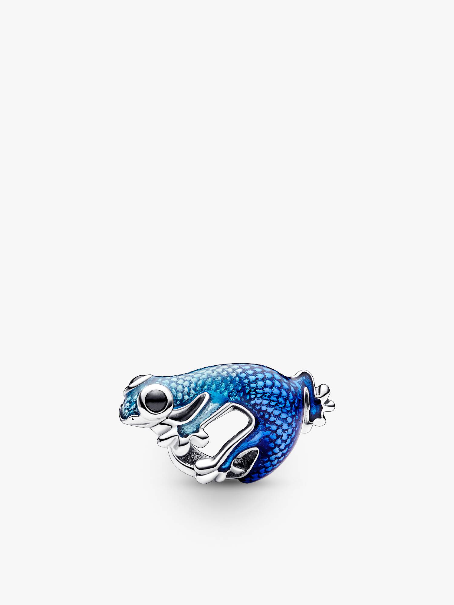 Charm de lagartixa azul metálico