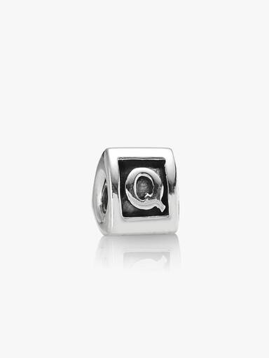 Capital Q silver charm
