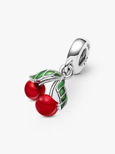 Charm pendente assimétrico de cereja