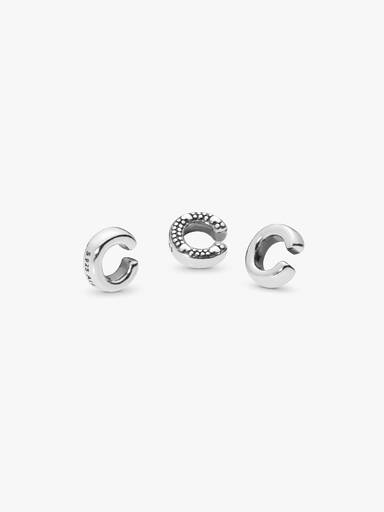 Letter C silver petite element