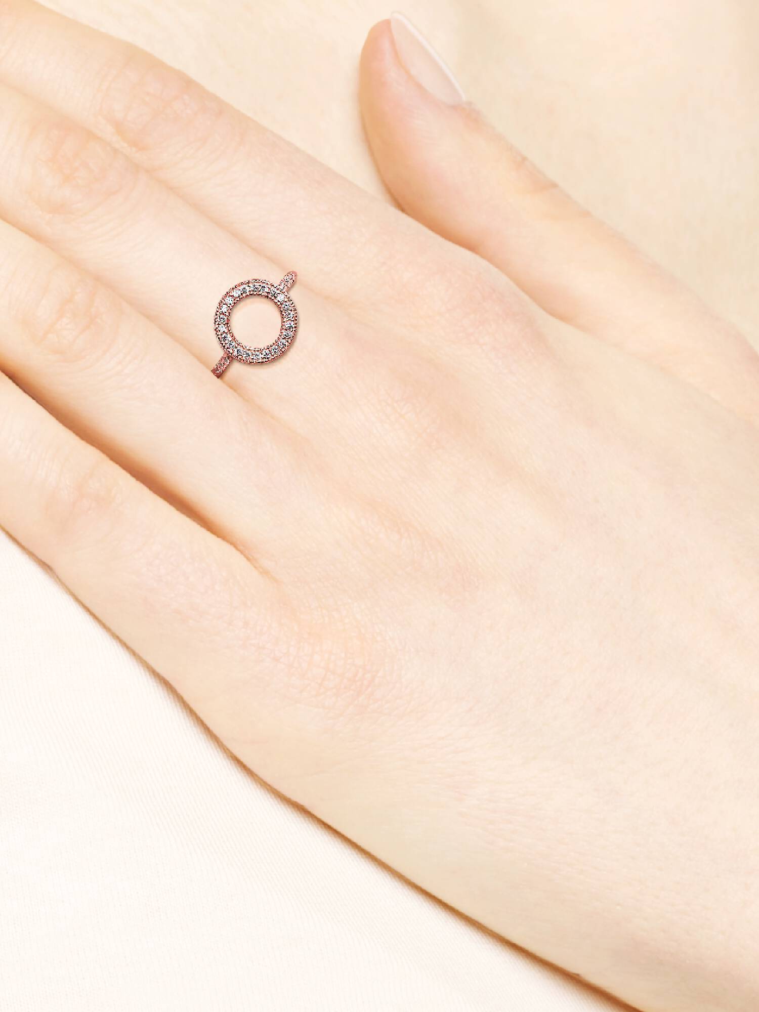 PANDORA Rose ring with clear cubic zirconia