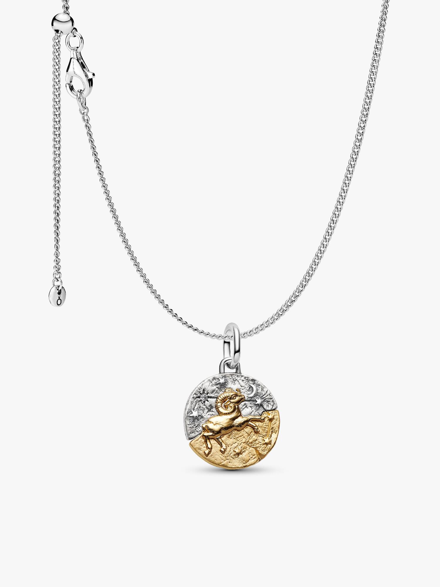 Conjunto de Colar com Charm Medalhão de Áries
