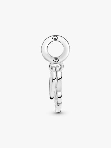 Charm pendente com estampa de coração e patinha