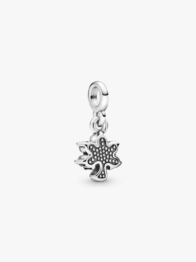 Tree sterling silver mini dangle with clear cubic zirconia