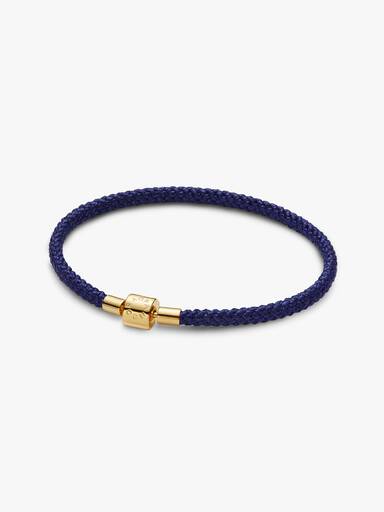 Pulseira de Cordão Azul Brilhante