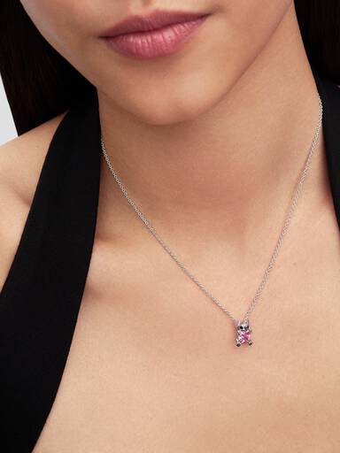 Colar Rosa do Stitch da Disney