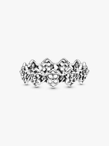 Rose flowers sterling silver ring