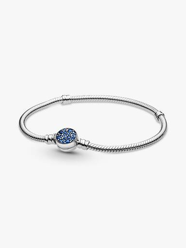 Pulseira Corrente Snake com Fecho Azul Brilhante
