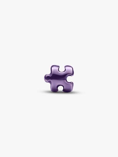 Mini charm Peça de Quebra-cabeça Roxo