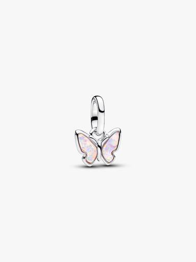 Mini Charm Pendente Borboleta Rosa