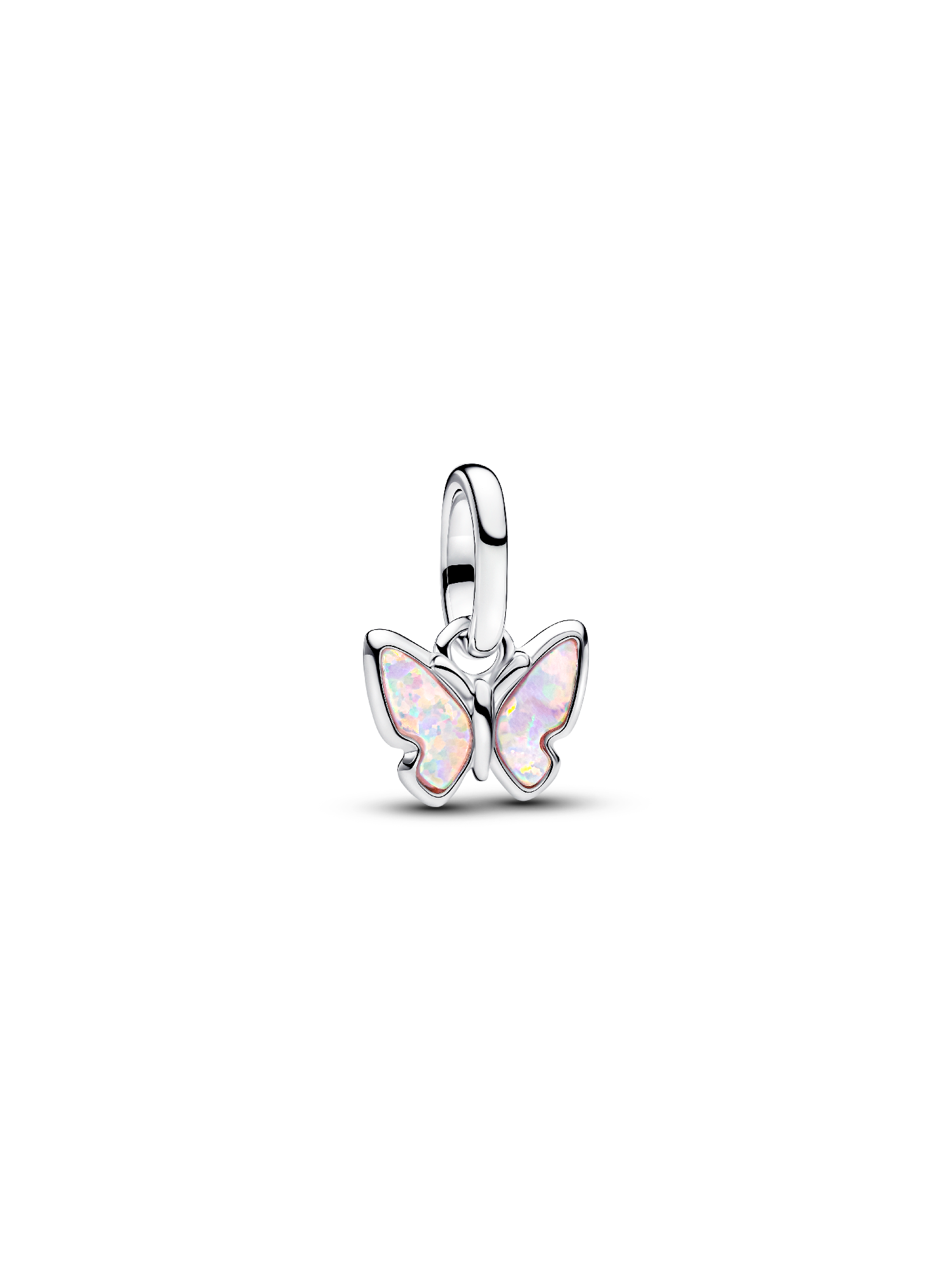 Mini Charm Pendente Borboleta Rosa
