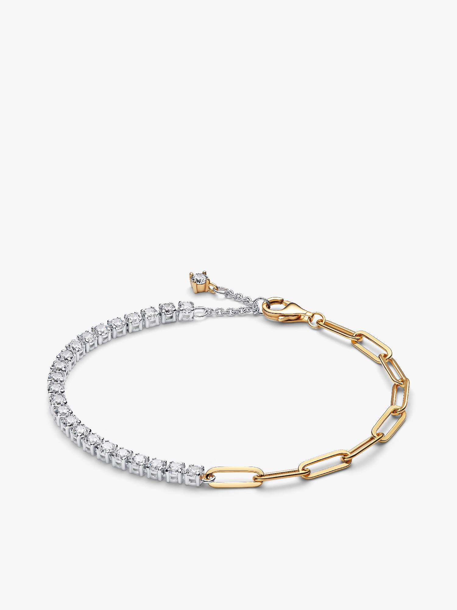 Pulseira de Elos e Riviera Dois Tons