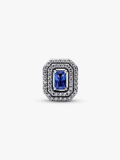 Charm Halo Retângulo Azul Brilhante