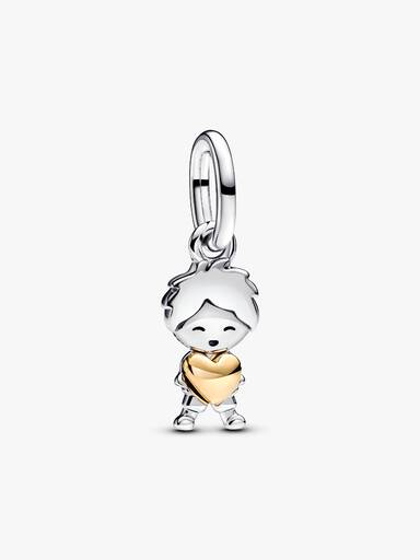 Charm pendente de menino feliz