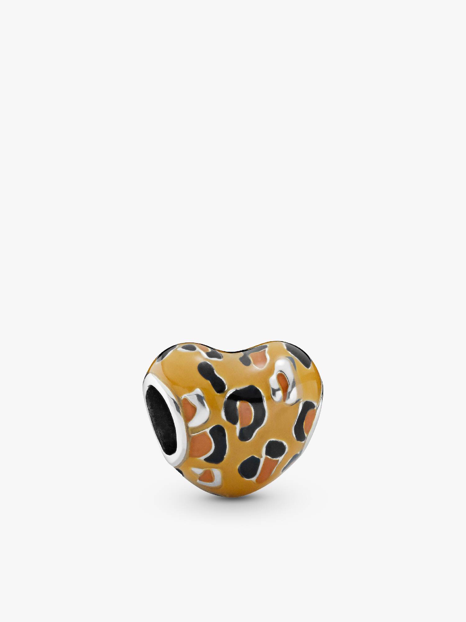 Leopard Print Coração Charm