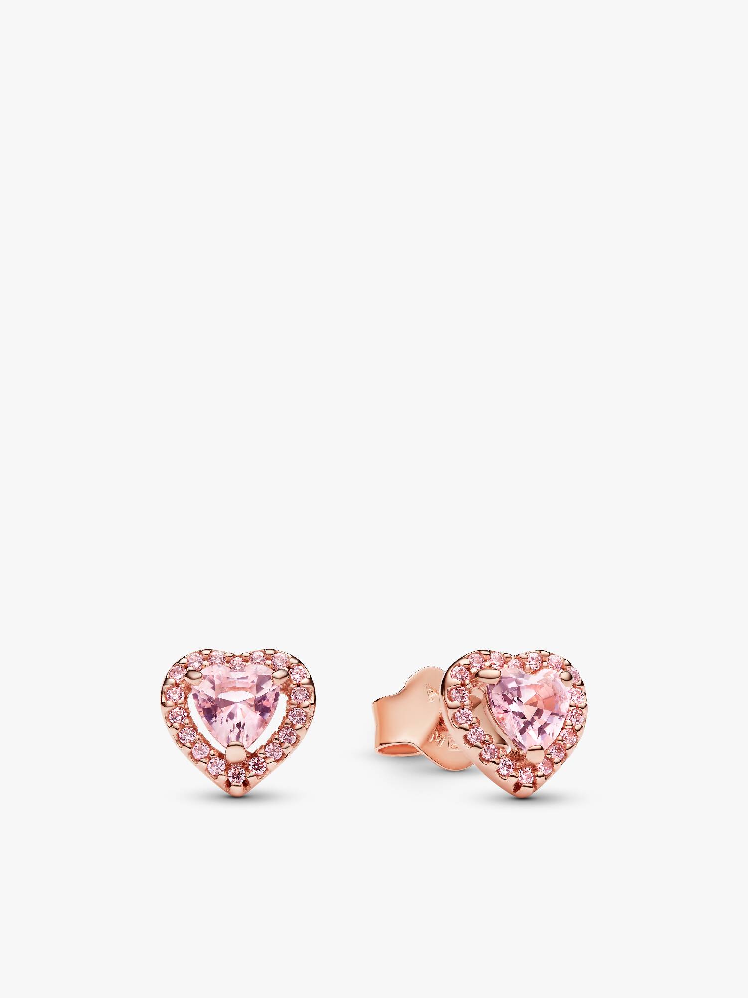 Brincos Coração Rosa Elevado