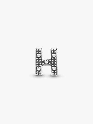 Letter H silver petite element