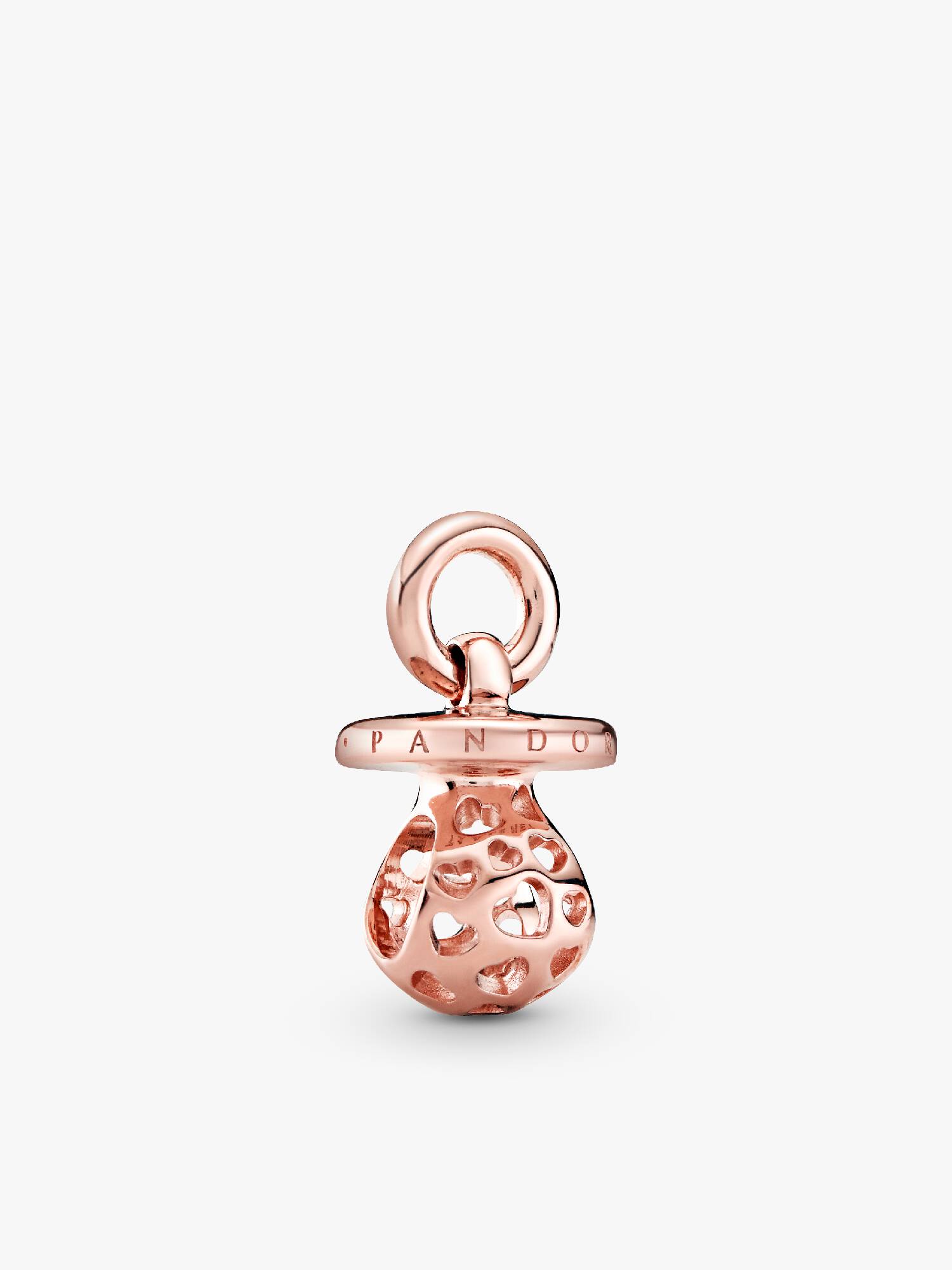 Vazado Corações e Pacifier Charm Pendente