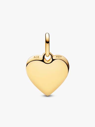 Charm Medalhão Coração Cravejado Gravável