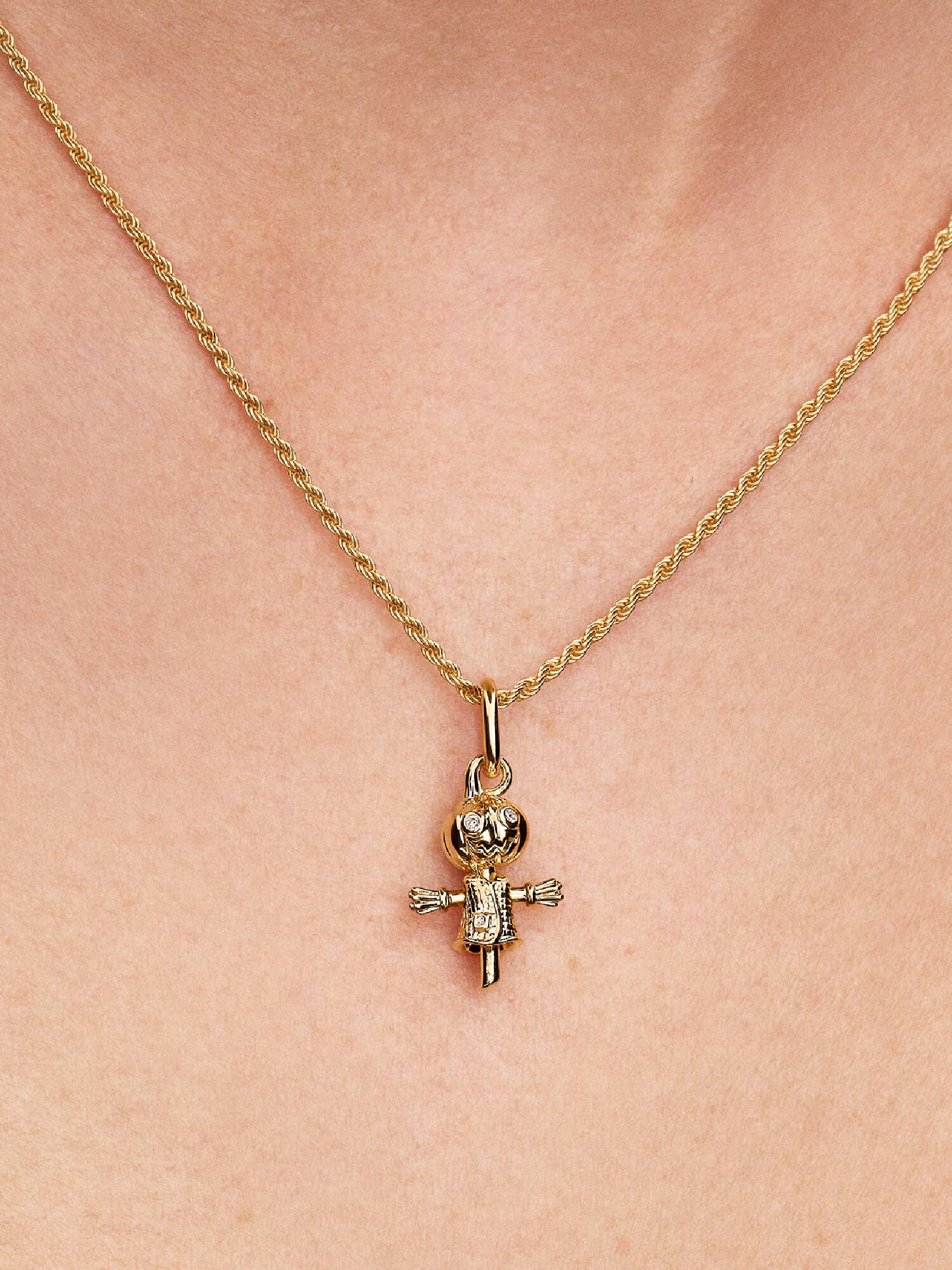 Charm Pendente de Espantalho de Abóbora