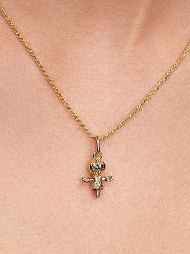 Charm Pendente de Espantalho de Abóbora