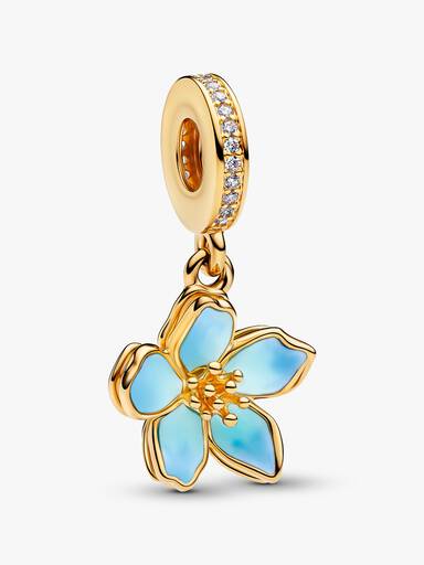 Charm Pendente Flor de Cerejeira Azul