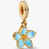 Charm Pendente Flor de Cerejeira Azul Charm Pendente Flor de Cerejeira Azul