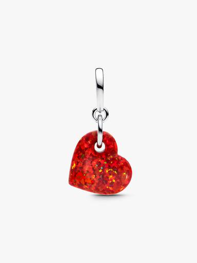 Charm Pendente de Coração Vermelho Fruta-Cor