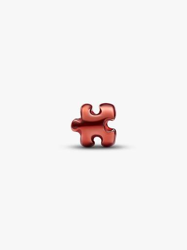 Mini Charm Peça de Quebra-cabeça Laranja