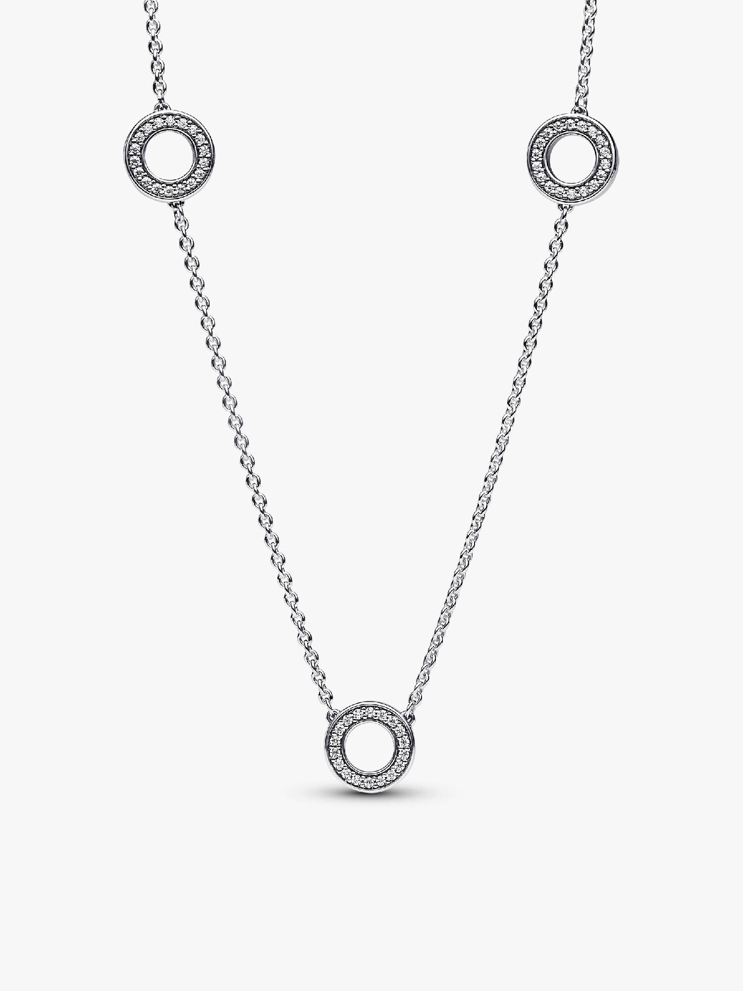 Colar de Corrente Círculos de Pavê