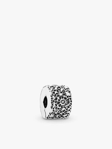 Lace silver clip