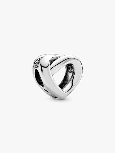 Charm de coração entrelaçado