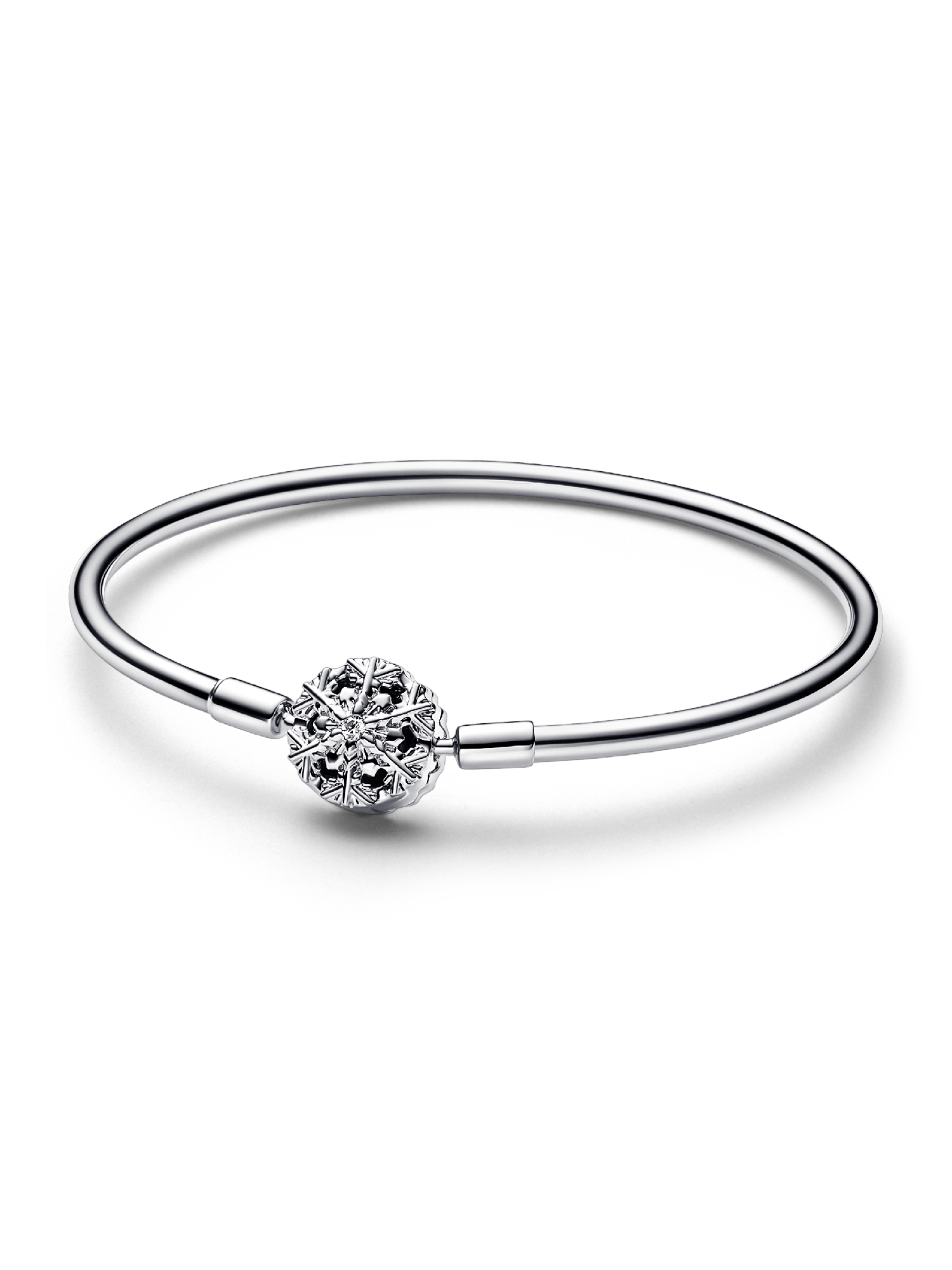 Braceletee Pandora Moments com Cierre Copo de Nieve Brilhante Prata de Lei