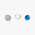 December petite elements pack in silver with heart, pave droplet with clear CZ and London blue crystal droplet December petite elements pack in silver with heart, pave droplet with clear CZ and London blue crystal droplet