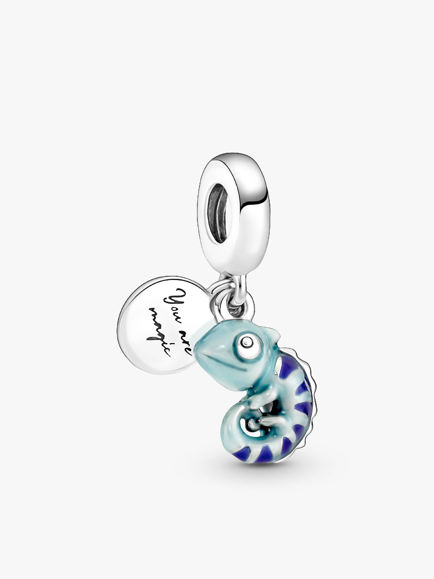 Charm pendente de camaleão que muda de cor