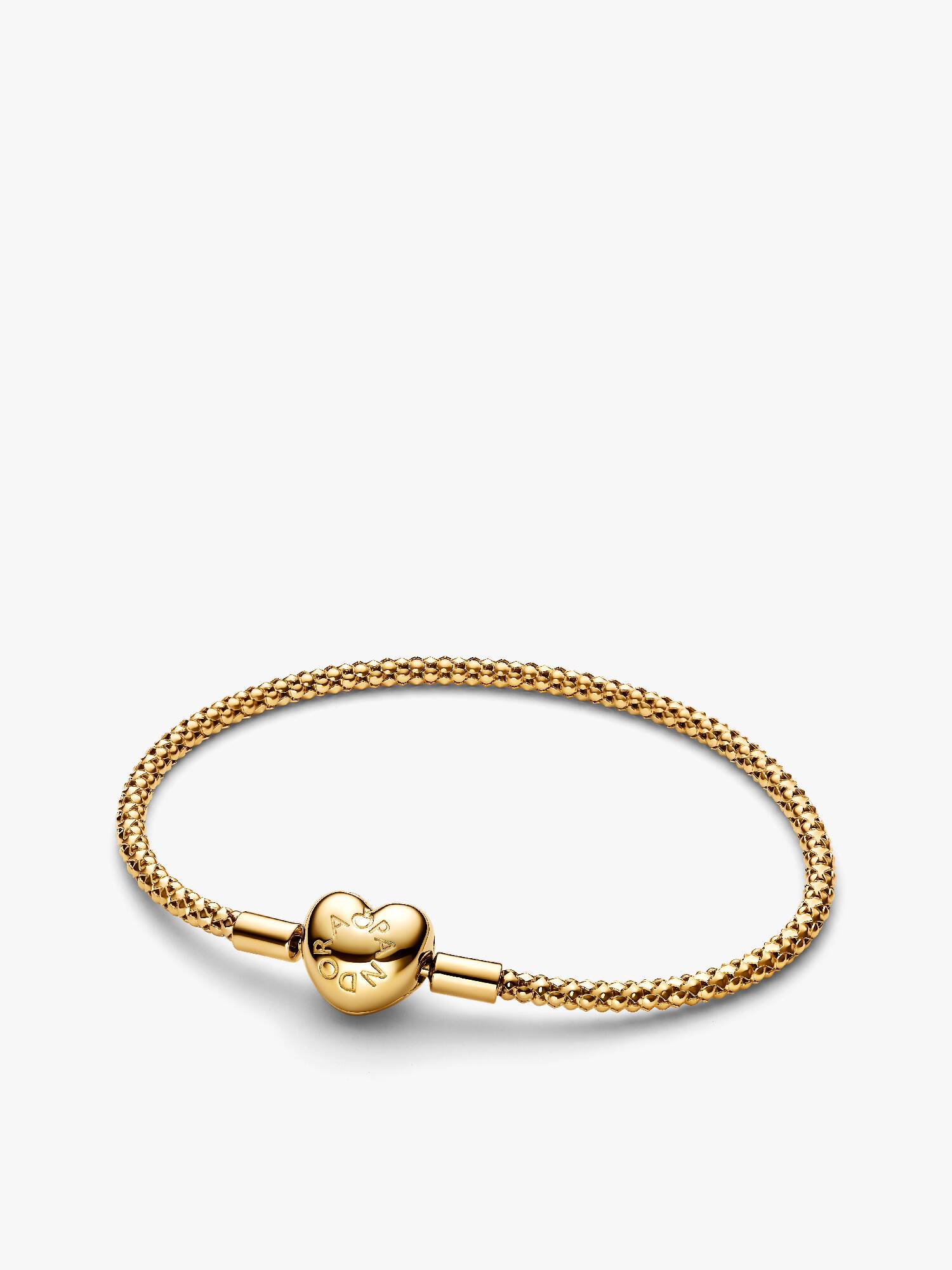 Bracelete Corrente Cravejada e Fecho de Coração