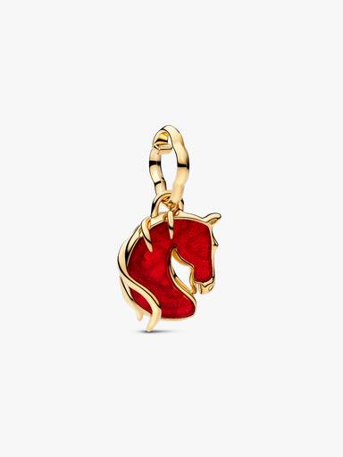 Charm pendente Cavalo de Fogo em vidro de Murano