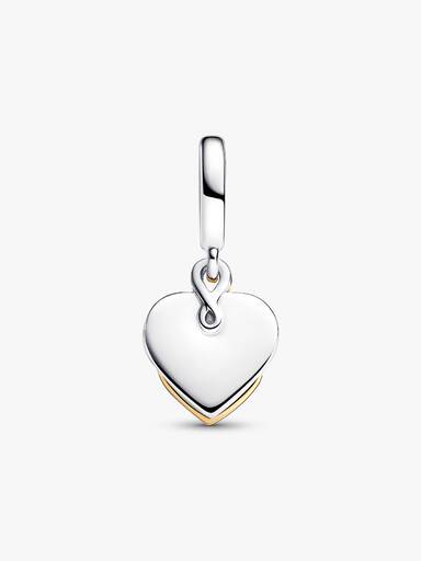 Charm pendente duplo gravável em diamante criado em laboratório