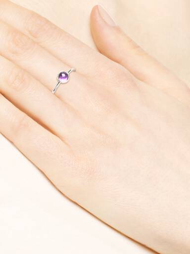 Anel Poetic Droplet, Roxo Zircônia Cúbica