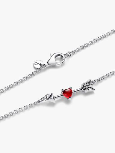 Colar Murano e Flecha e Coração Vermelho