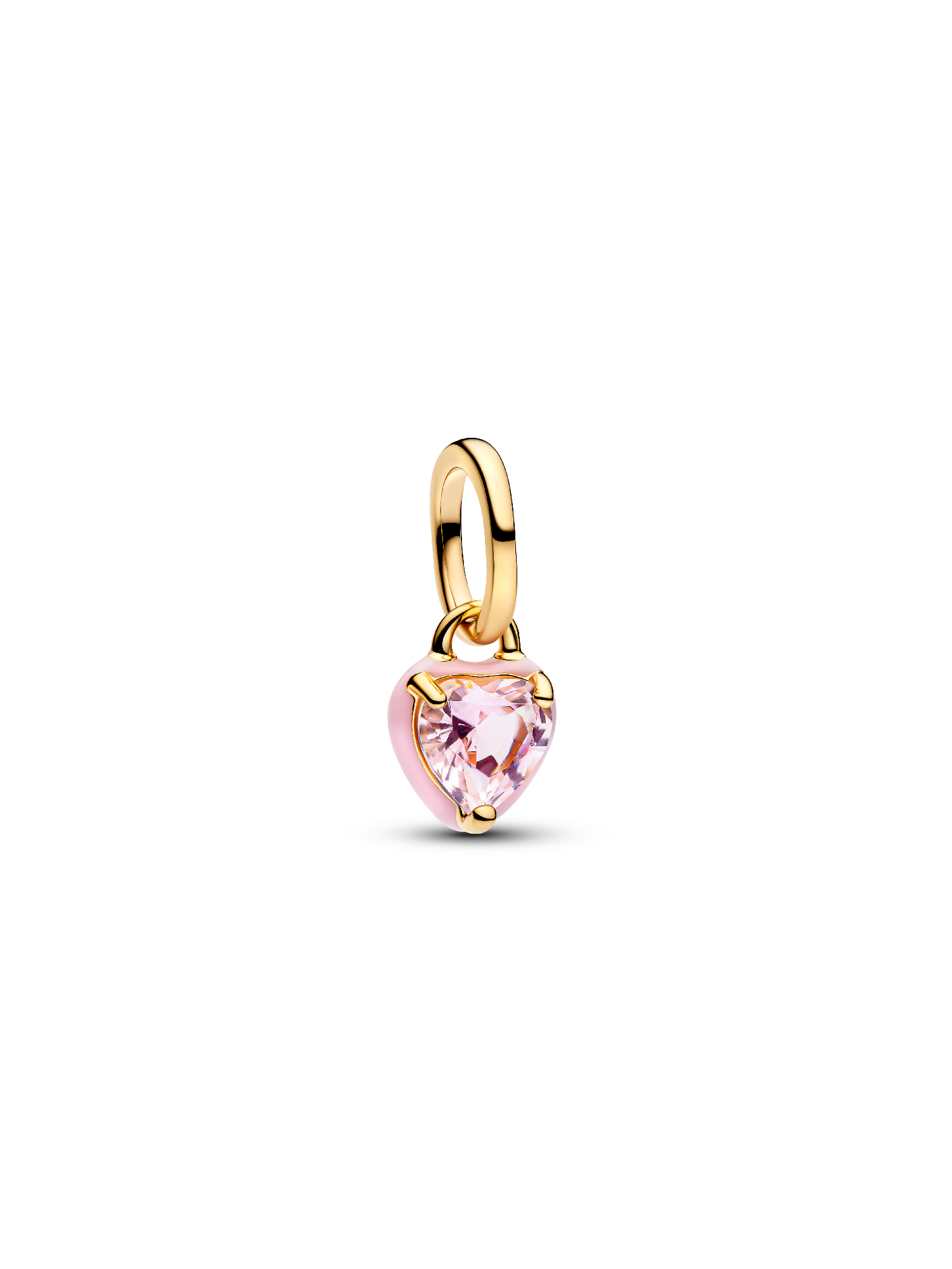 Mini Charm Pendente Coração Rosa Chakra Pandora Me