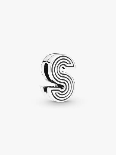Pandora Reflexions letter S silver clip charm