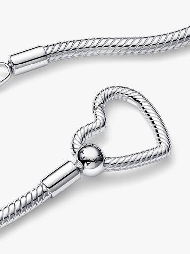 Colar Corrente Snake com Fecho de Coração Vazado
