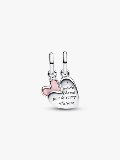Charm pendente divisível para mãe e filha