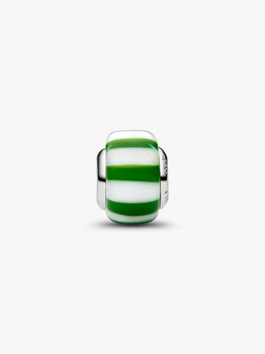 Charm Verde em Murano de Balas de Hortelã-Pimenta