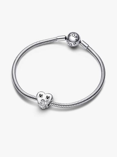 Heart house sterling silver charm