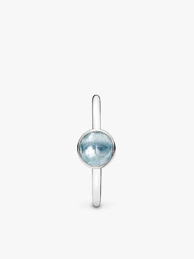 Anel March Droplet, Aqua Azul Cristal