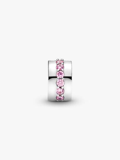 Charm Separador Fileira Rosa Brilhante